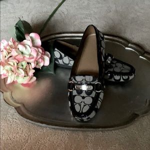 Like new Coach logo Loafers, Black 8.5